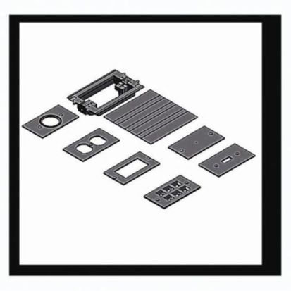 Thomas & Betts Carlon® E976AK2 Floor Box Adapter Kit, 9 in L x 7-1/4 in W x 7-1/4 in D, PVC